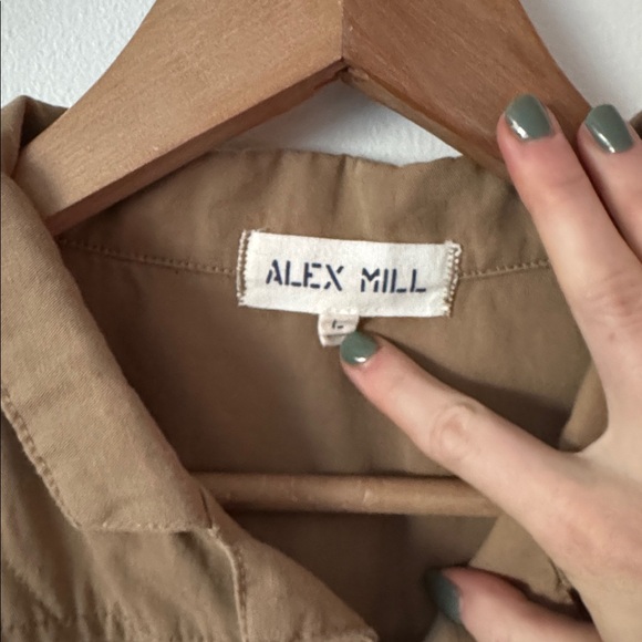 Alex Mill L Mel Tan Khaki Button-Up Jumpsuit - Picture 4 of 9